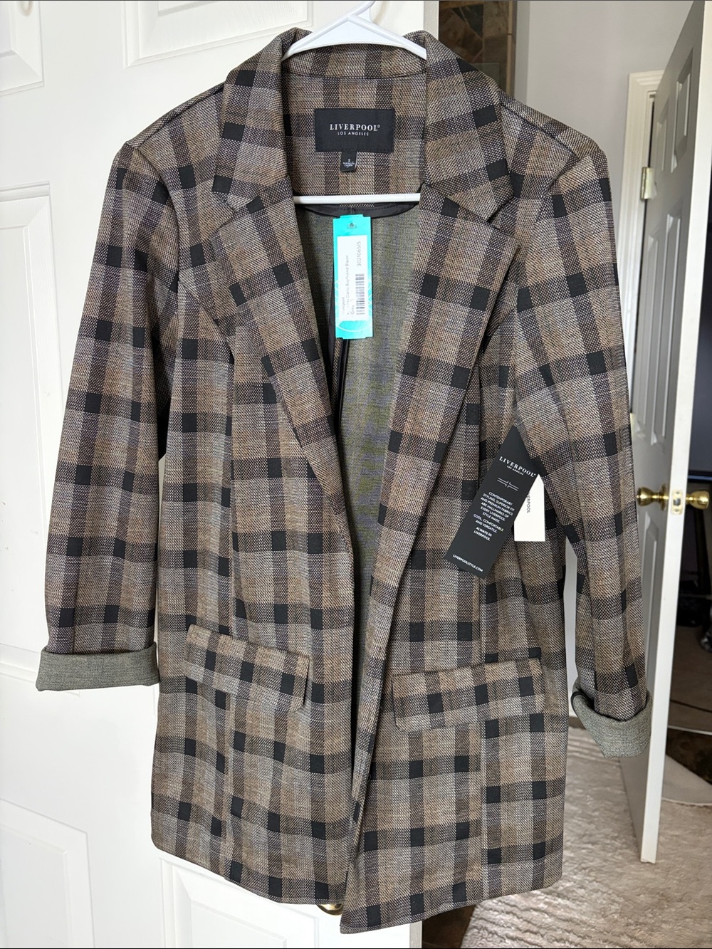NWT Liverpool Plaid Blazer